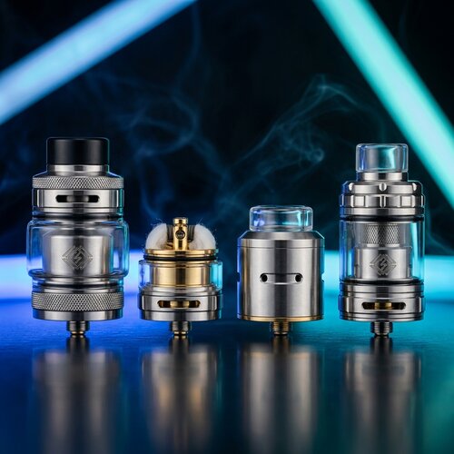 Vape tank atomizers and rebuildable RTA RDA devices