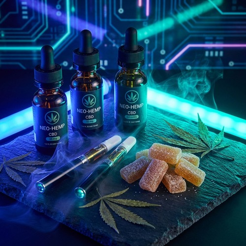 CBD oil tinctures vape cartridges and gummies