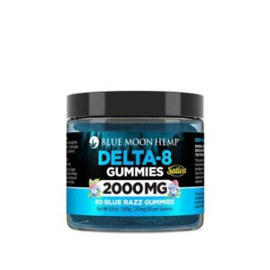 Blue Moon Hemp Delta 8 Blue Razz Gummies 250-2000mg - New Deals