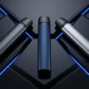 Premium pod system vape devices in different colors on dark surface