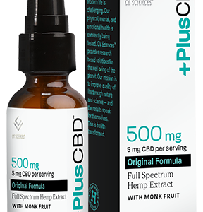 PlusCBD Original Liquid with Monk Fruit 500mg - New Deals